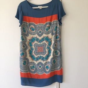 Silk paisley patterned dress